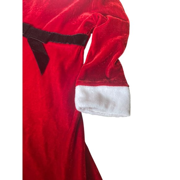 Evy of California Toddler's 18M Red Velvet Christmas Dress Vintage 1980s-90s - Picture 5 of 9